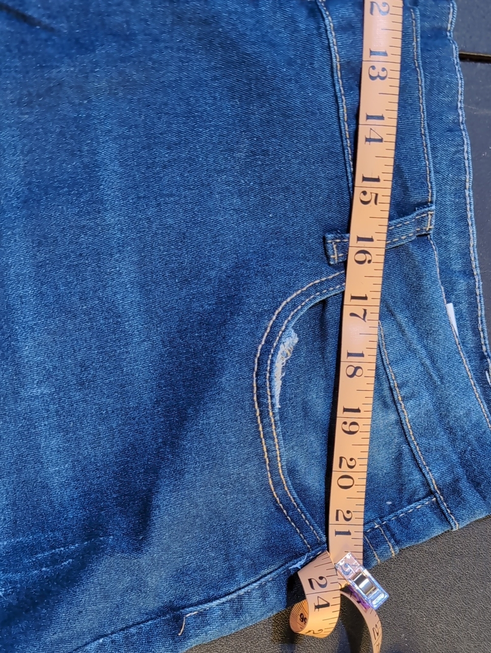 Women's /Men's Dark Blue Denim Jeanshorts - Classic Straight Fit Size 5xl